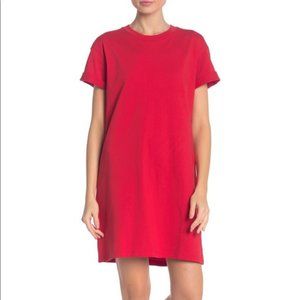 Madewell Crewneck Red TShirt Dress
